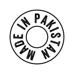 Made in Pakistan text emblem stamp, concept background