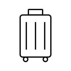Suitcase. Trunk case. Luggage for international travel. Vector.