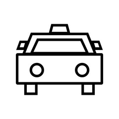 Cab line icon. Taxi symbol. Vector.
