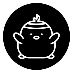 Obraz premium chick cartoon icon
