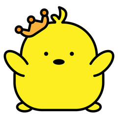Obraz premium chick cartoon icon