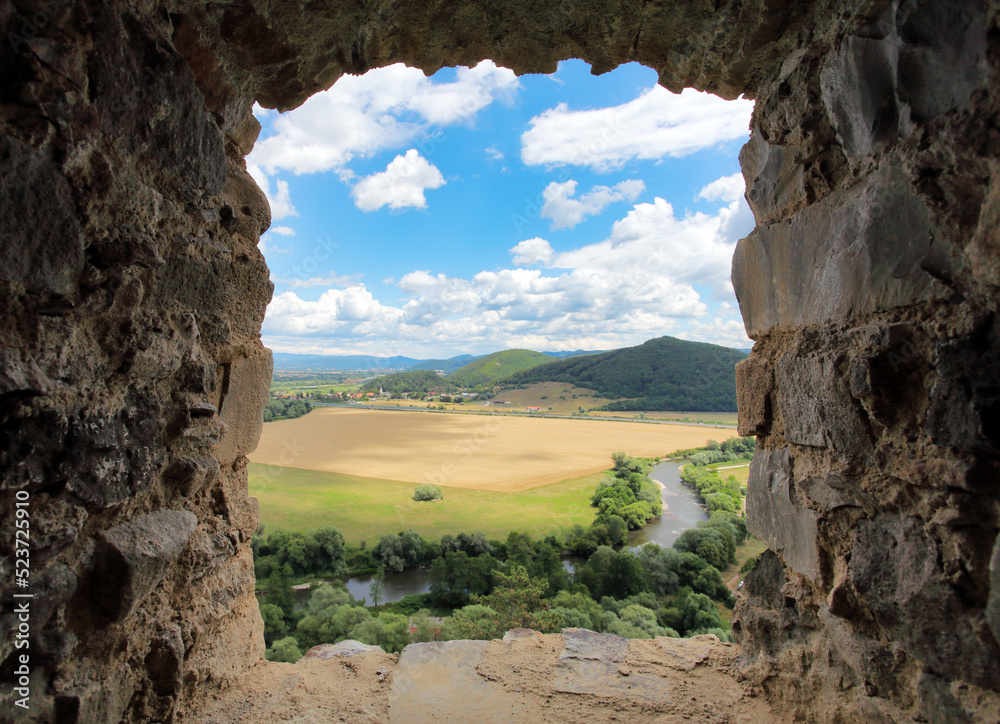 Sticker Window from castle Reviste in Slovakia