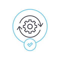 continious intergration line icon, outline symbol, vector illustration, concept sign