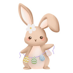 Easter bunny with egg