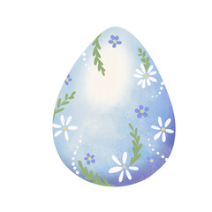  Easter egg with flowers