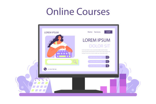 System analyst online service or platform. IT technologies and systems