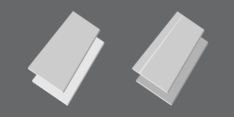 gypsum plasterboard isolated on white background. Drywall panels stack vector icon. Cartoon isometric stack of sheets of drywall. Building materials.