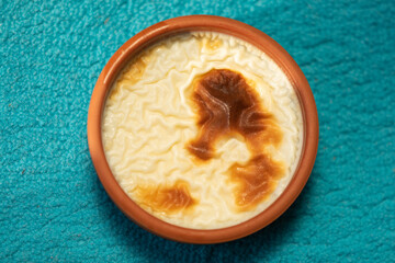 Traditional Turkish Milk Dessert, Rice Pudding, Hamsiköy Trabzon, Turkey