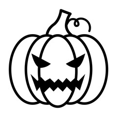 scary spooky smiling Halloween pumpkin