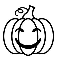 scary spooky smiling Halloween pumpkin