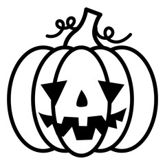 scary spooky smiling Halloween pumpkin