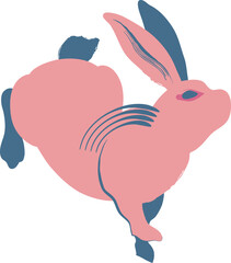 駆けるウサギ
