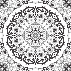 Round mandala with floral pattern. Black and a white colouring page Vector design | Mandala Coloring book art, wallpaper design, tile pattern, shirt, greeting card, sticker, lace pattern and tattoo. d