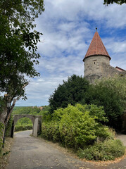 Ancient buildings in castle park