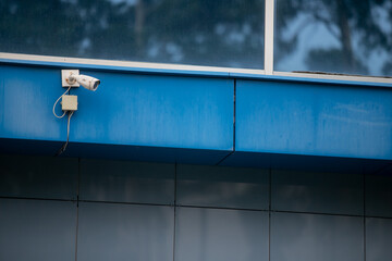 IP infrared wireless wifi CCTV security camera system installed fix on wall for security area.