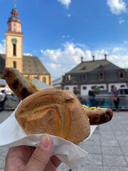 Bratwurst in a bun