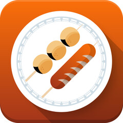 Meat Skewer and Sausage