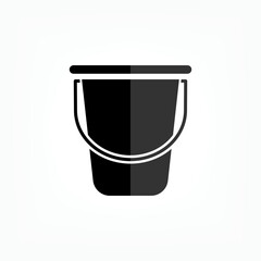 Bucket Icon. Housekeeping Equipment Symbol - Vector.