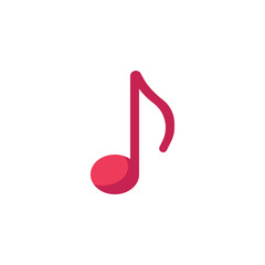 Music note flat icon