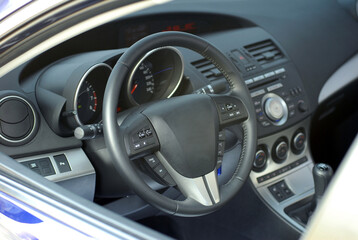 Steering wheel in the new car