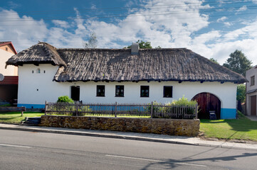 Old folk architecture. Museum of folk living and pearling. Senetarov village, South Moravia, Czech...