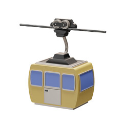 Travel Object, Cable Car, 3d Illustration