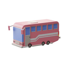 Obraz na płótnie Canvas Travel Object, Bus , 3d Illustration
