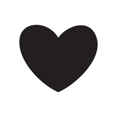 Heart Icon Vector. Love symbol. Valentine's Day symbol,Flat style for graphic and web design, logo. Black flat heart.