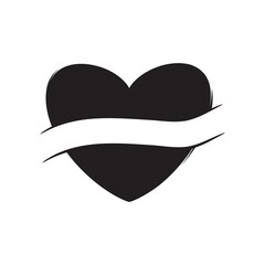 Heart Icon Vector. Love symbol. Valentine's Day symbol,Flat style for graphic and web design, logo. Black flat heart.