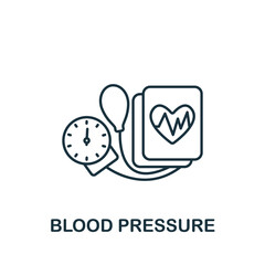 Blood Pressure icon. Line simple Health Check icon for templates, web design and infographics