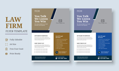 Law Firm Flyer Template, Law Firm and Legal Services Flyer, Law Firm And Consultancy Flyer, Legal Corporate Law Firm Business Flyer poster leaflet Template design