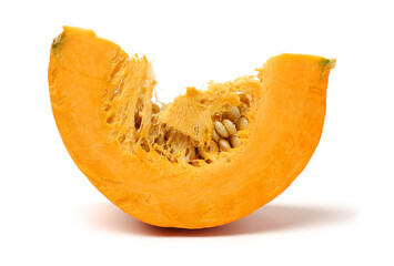 Orange pumpkin on white background 
