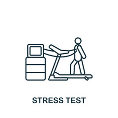 Stress Test icon. Line simple Health Check icon for templates, web design and infographics