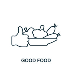 Good Food icon. Line simple icon for templates, web design and infographics
