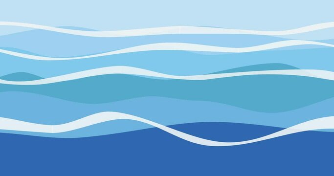 natural rippling sea water wave background animation