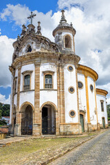 Fototapeta premium Our Lady of the Rosary Church, Ouro Preto, Minas Gerais, Brazil