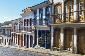 Naklejka premium Ouro Preto, Streets, Minas Gerais, Brazil