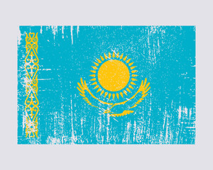 Kazakhstan flag vector