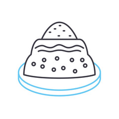 baklava line icon, outline symbol, vector illustration, concept sign