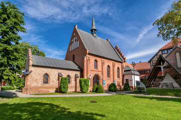 Fototapeta na wymiar Sanctuary of the Divine Mercy. Mysliborz, West Pomeranian Voivodeship, Poland.
