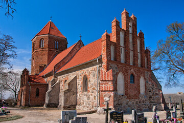 Gothic church of St. George from the XIII / XI century. Niedzwiedz, Kuyavian-Pomeranian Voivodeship, Poland.