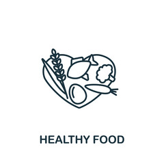 Healthy Food icon. Line simple Healthy Lifestyle icon for templates, web design and infographics