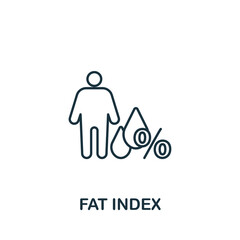 Fat Index icon. Line simple Healthy Lifestyle icon for templates, web design and infographics