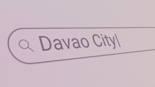 Search Bar Davao City 
Close Up Single Line Typing Text Box Layout Web Database Browser Engine Concept