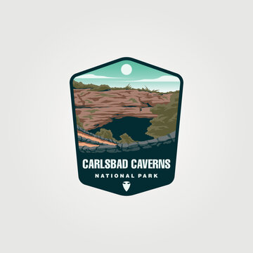 vector of carlsbad caverns logo symbol illustration design, united states national park emblem