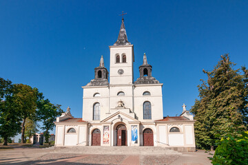 Fototapeta na wymiar Church of st. Lawrence in Nakło nad Notecią, Kuyavian-Pomeranian Voivodeship, Poland