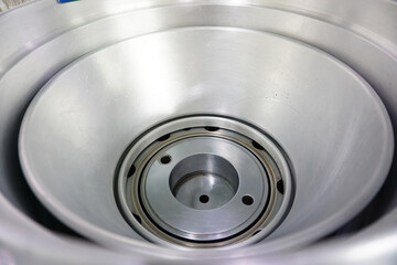 Wear and dent marks on stainless steel die head of LDPE. blown film machine