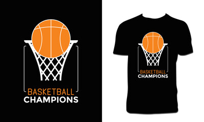 Basketball Champions T Shirt Design 