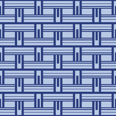 Japanese Geometric Weave Vector Seamless Pattern