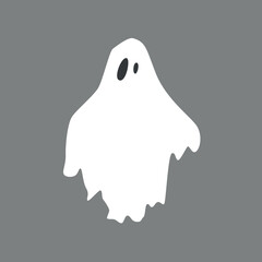 White ghost for Halloween. Vector illustration